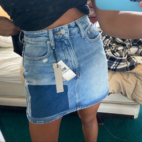 calvin klein denim skirts